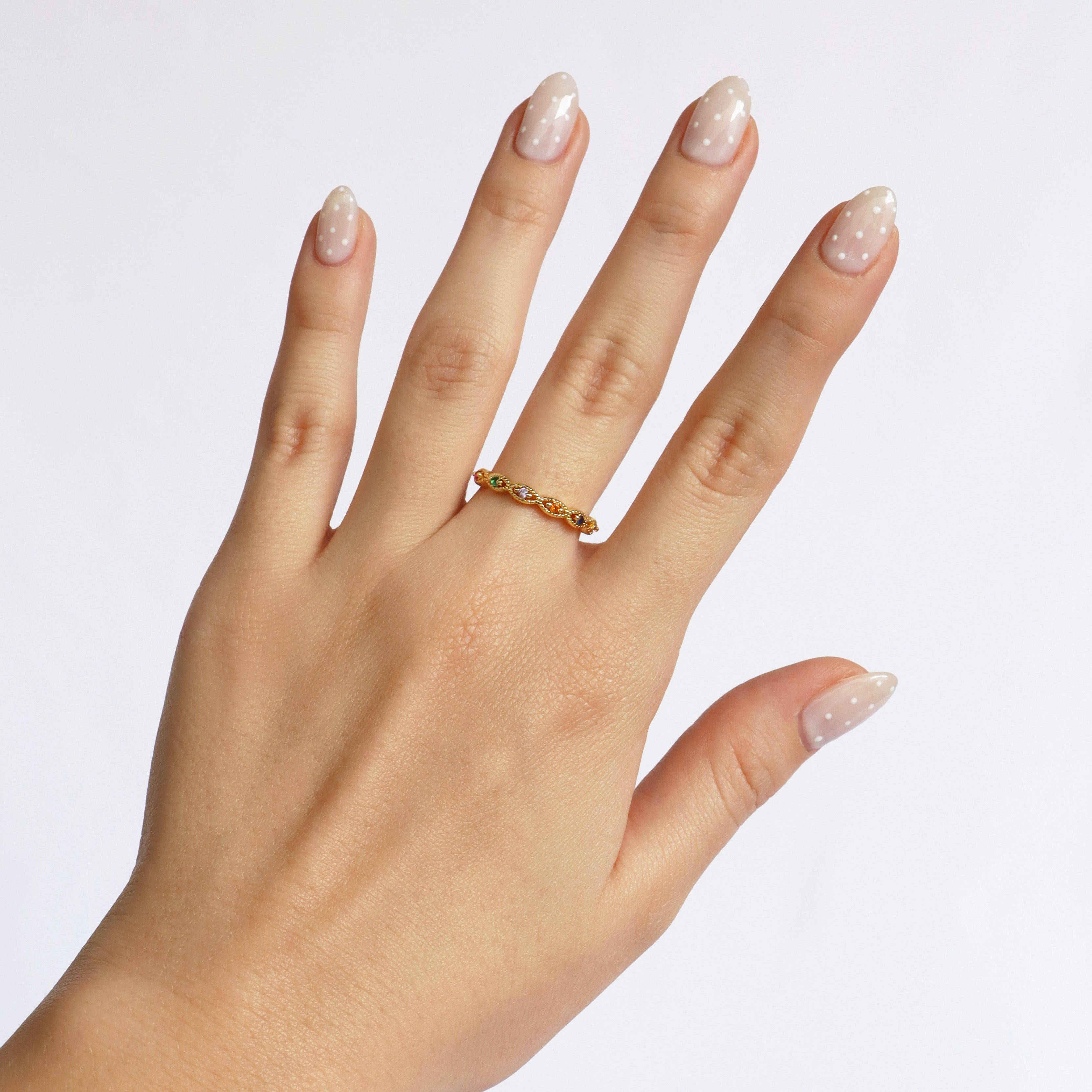 Anillo Ajustable Cristales Multicolor
