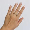 Anillo Ajustable Cristales Mariposas con Brillo