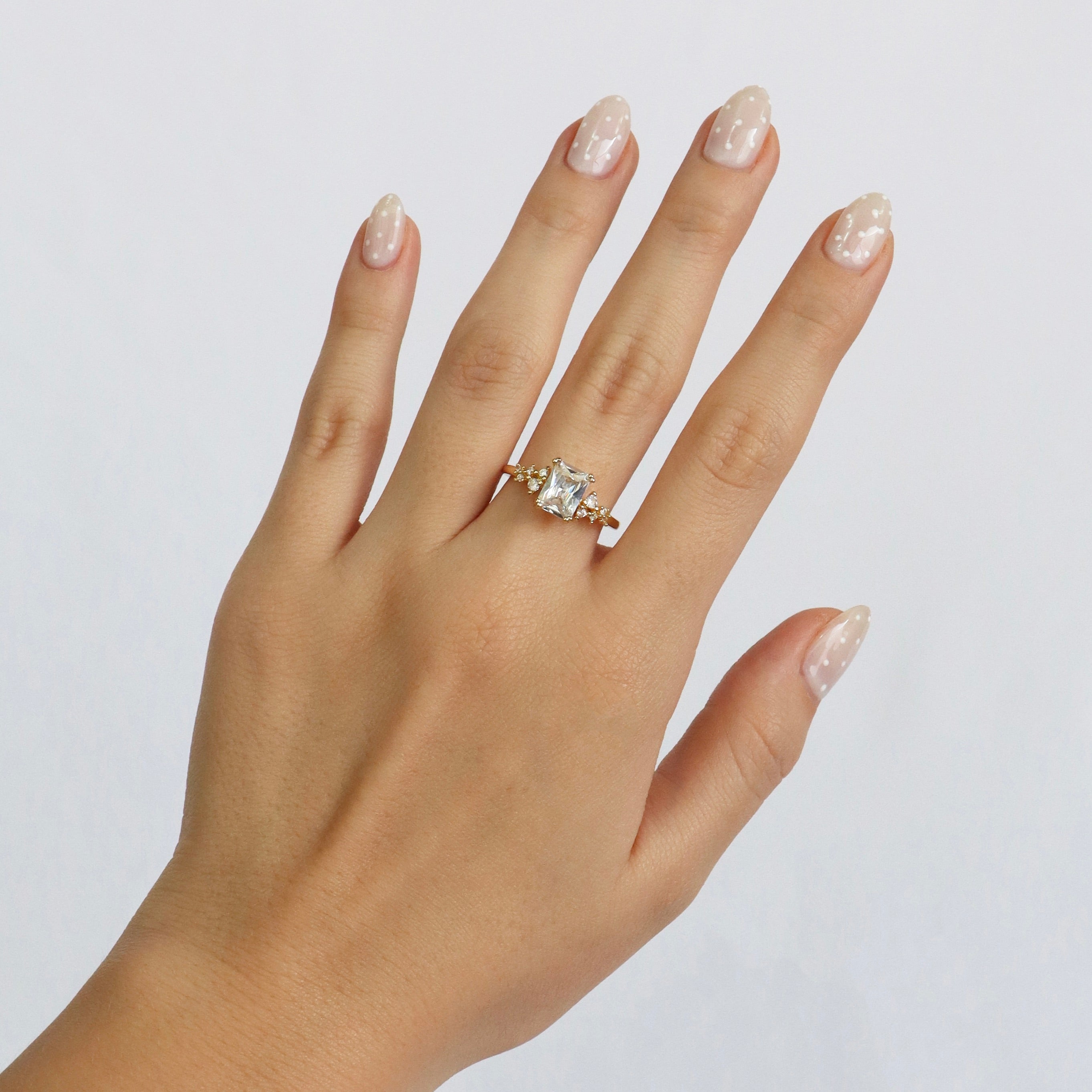 Anillo Ajustable Cristal Rectangular