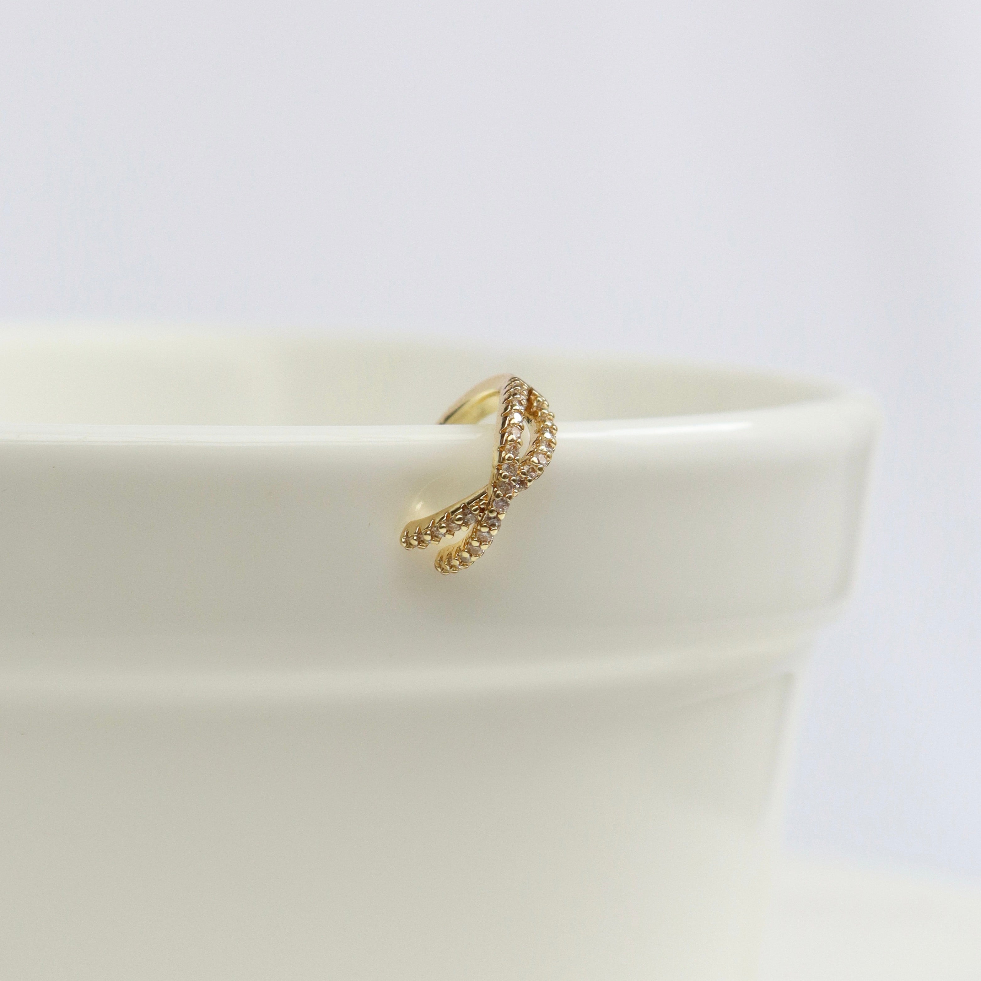 Earcuff Cruzado Cristales